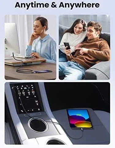 HP USB-C-USB-C UGREEN USB4 kabelis, 240W, 2m (fekete)