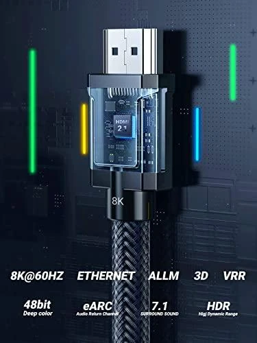 Kabelis HDMI 2.1 UGREEN HD135 8K 60Hz 2m