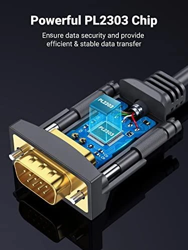 UGREEN USB į RS232 nuoseklusis kabelis USB serijinis DB9
