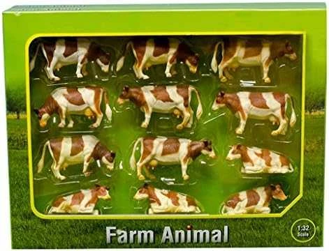 Hipo Farma Figūrėlė Hipo Cow ruda ir balta 12 vnt