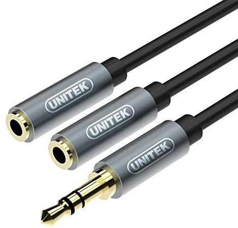 UNITEK Y-C956ABK Unitek Cable miniJack 3,5mm (M) - 2x 3,5mm (F) Y-C956ABK