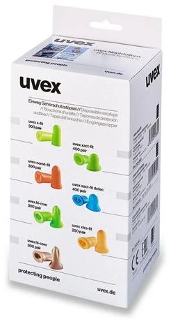 Ausų kamštukai Uvex x-fit papildymo dėžutė skirta one 2 click dispenseriui, 300 porų