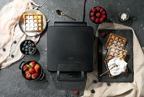 Adler | Vaflinė | AD 3049 | 1200 W | Number of pastry 4 | Belgium | Juodas