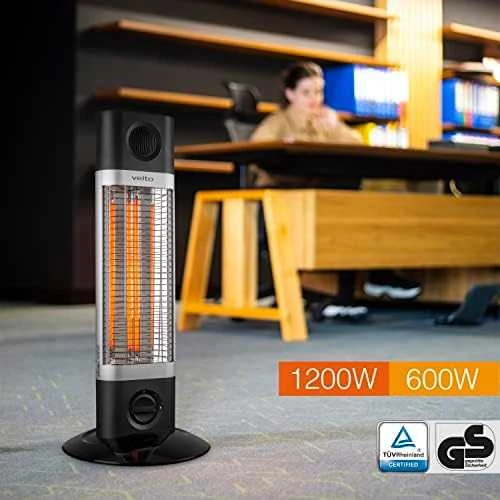 Anglies pluošto infraraudonųjų spindulių šildytuvas Veito CH1200 LT, juodas