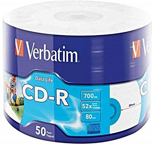 VERBATIM 43794 CD-R Verbatim 50 vnt., 700 MB, 52x, įpakavimas INKJET SPAUSDINTA