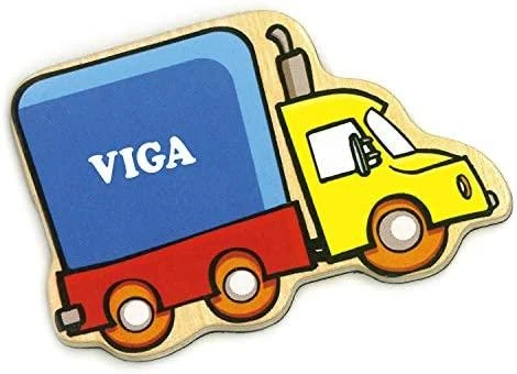 Viga medinių magnetų rinkinys, transporto priemonės, 20vnt.