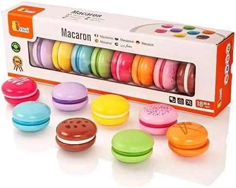 Viga Toys Medinis Rinkinys Macaronų 8 Vnt. Spalvoti