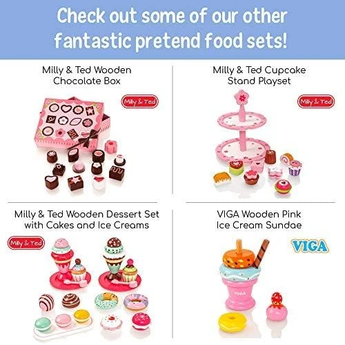 Viga Toys Medinis Rinkinys Macaronų 8 Vnt. Spalvoti