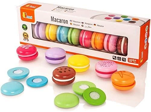 Viga Toys Medinis Rinkinys Macaronų 8 Vnt. Spalvoti
