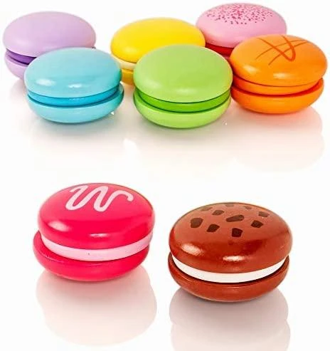 Viga Toys Medinis Rinkinys Macaronų 8 Vnt. Spalvoti