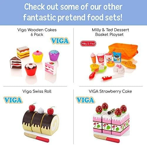 Viga Toys Medinis Rinkinys Macaronų 8 Vnt. Spalvoti