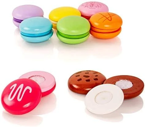 Viga Toys Medinis Rinkinys Macaronų 8 Vnt. Spalvoti