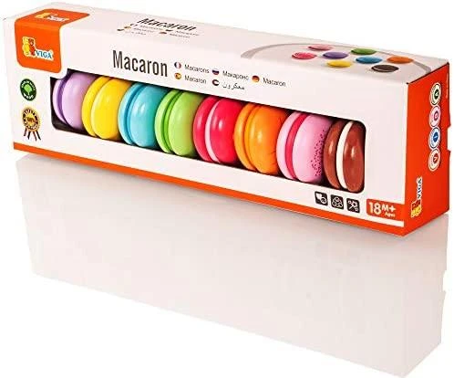 Viga Toys Medinis Rinkinys Macaronų 8 Vnt. Spalvoti