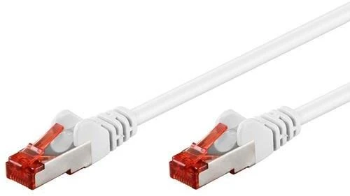Goobay 5m CAT 6 pataisų kabelis, S/FTP (PiMF), baltas