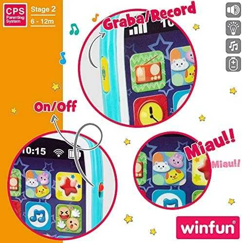 Smily Interaktyvus vaikiškas telefonas Winfun 4563