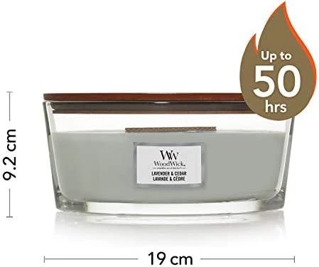 WoodWick Aromatinė žvakė (Lavender & Cedar), 453,6 g