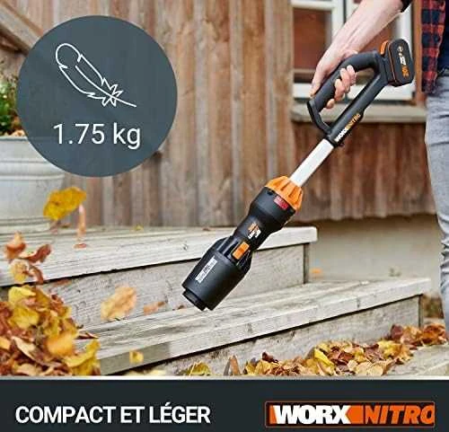 Akumuliatorinis pūstuvas Worx WG543E.9 20V E.9 LEAFJET, be baterijos ir įkroviklio, 6943475862602