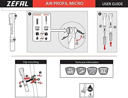 Zefal pump Air Profile Micro red