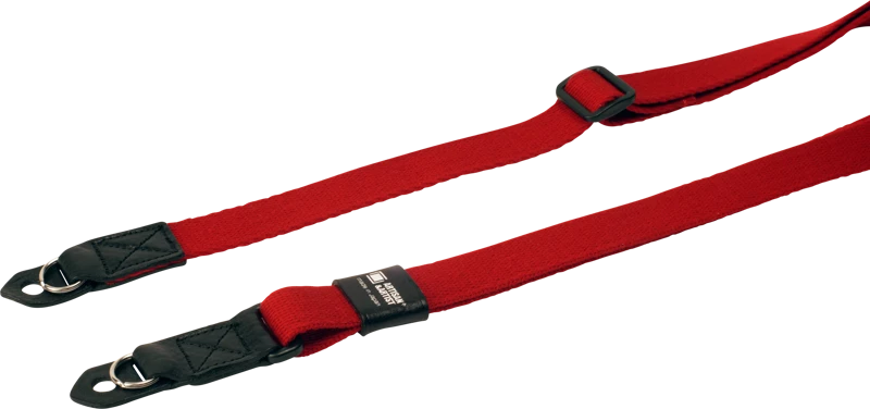 ARTISANARTIST Artisan & Artist I ACAM-100AA I Slim & Soft Cloth Camera strap -Leica M/mirrorless (w/Ring) Raudona