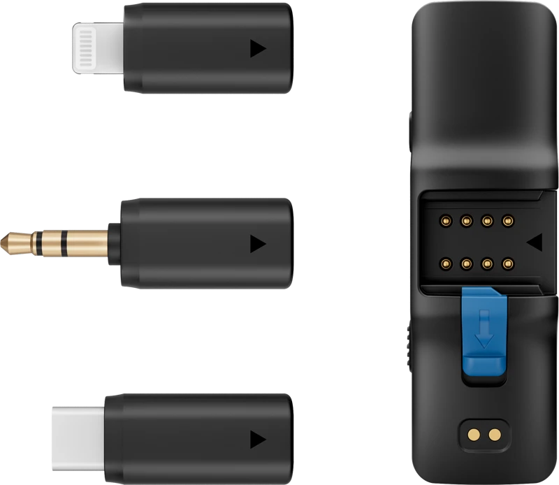 BOYA BOYALINK V2.0 belaidžiai mikrofonai 2.4GHZ USB-C - Juodas