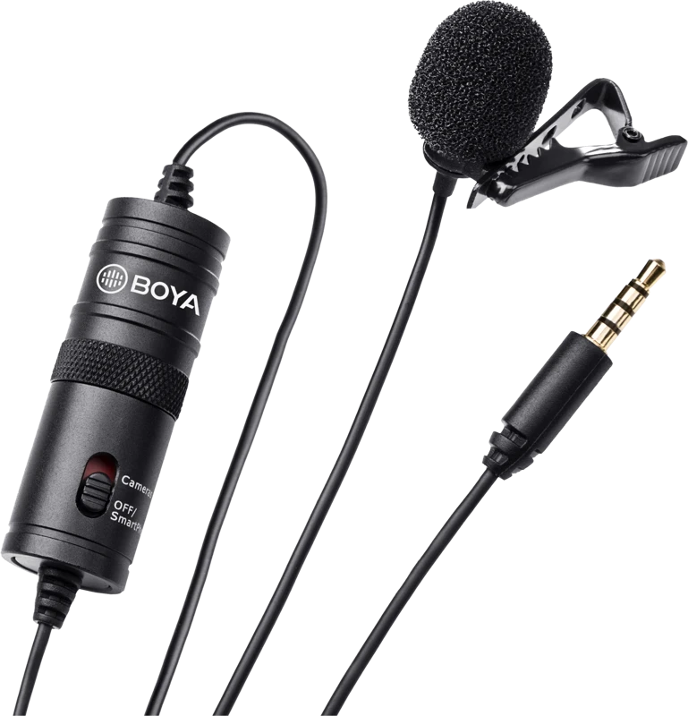 Mikrofonas BOYA 65-18000 HZ, 6.3 mm stereo adapteris, juodas / BY-M1 / BOYA10003