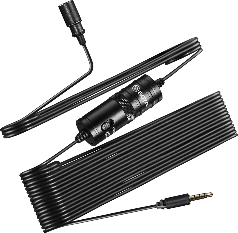 Mikrofonas BOYA 65-18000 HZ, 6.3 mm stereo adapteris, juodas / BY-M1 / BOYA10003