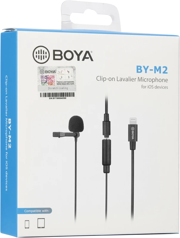 BOYA BY-M2 prisegamas mikrofonas 6m iOS