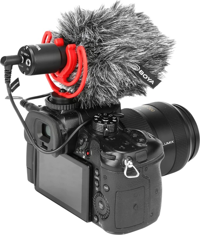 Boya universalus kompaktiškas mikrofonas BY-MM1+/ Super-cardioid Condenser Shotgun Microphone