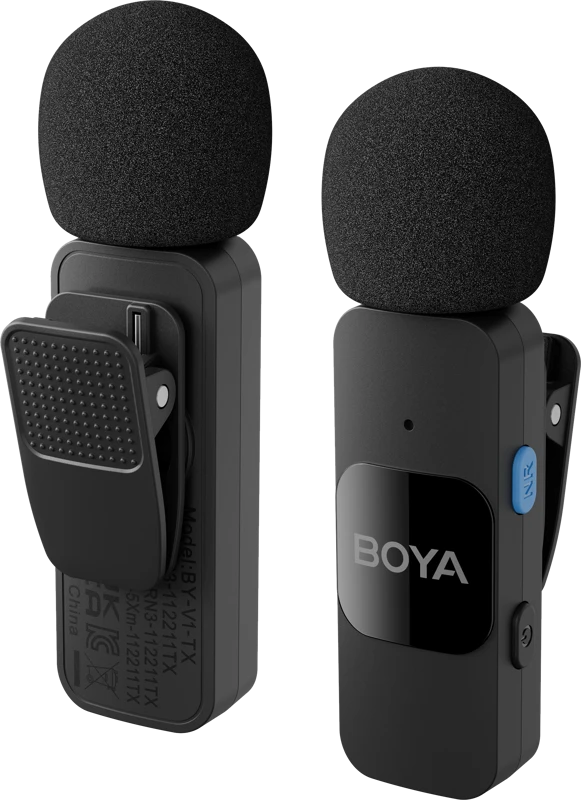 „Boya Ultra Compact“ belaidis mikrofonas BY-V1, skirtas „iOS“.