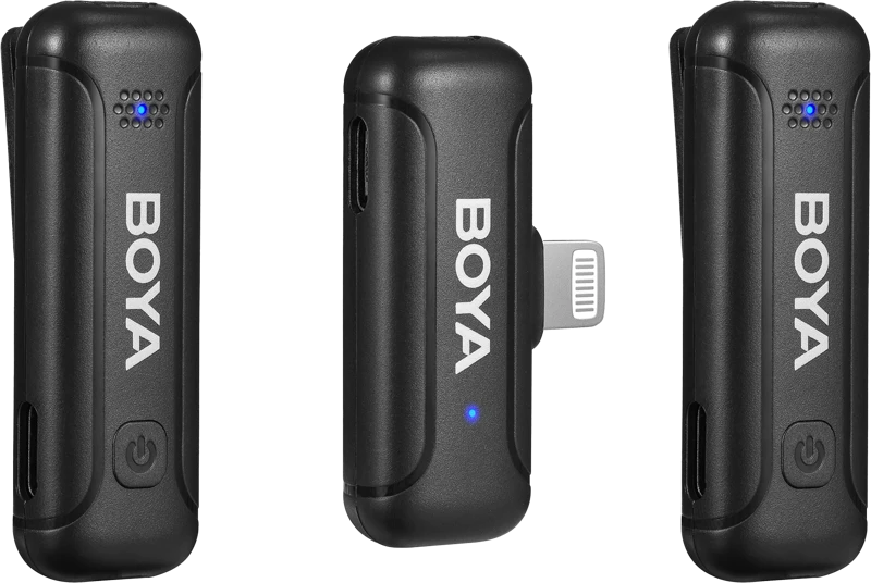 Boya 2,4 GHz surišimo kaiščio mikrofonas, belaidis BY-WM3T2-D2, skirtas iOS