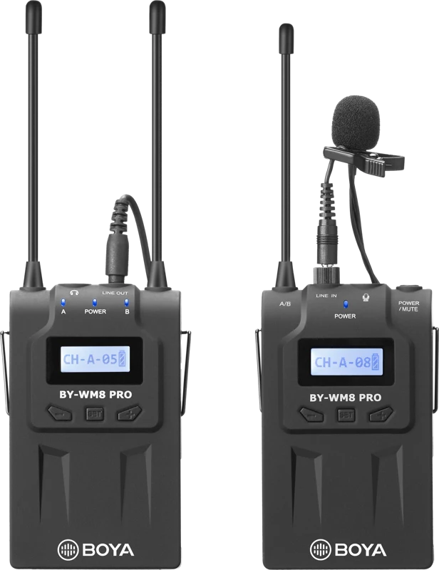 „Boya UHF Dual Lavalier“ belaidis mikrofonas BY-WM8 Pro-K1