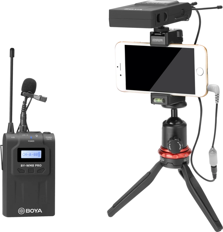 „Boya UHF Dual Lavalier“ belaidis mikrofonas BY-WM8 Pro-K1