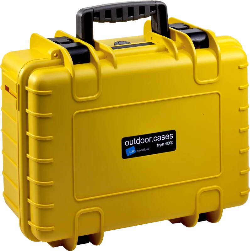 B&W Outdoor Cases Type 4000 Żółta su segregatorem