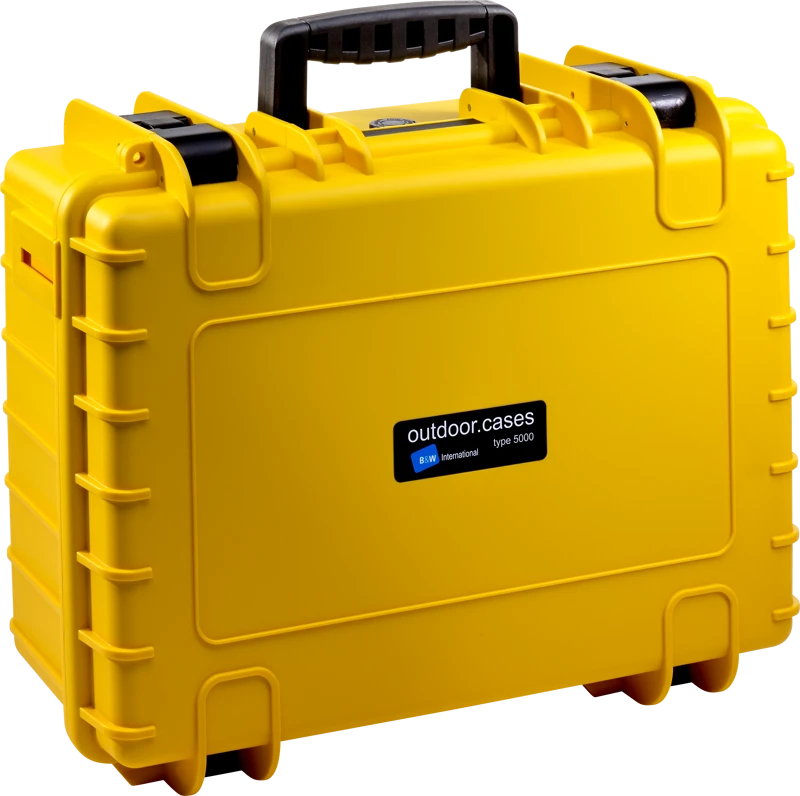 B&W Outdoor Cases Type 5000 Żółta su segregatorem