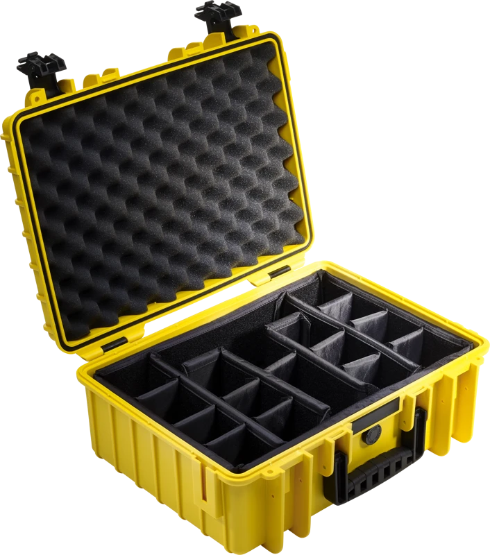 B&W Outdoor Cases Type 5000 Żółta su segregatorem