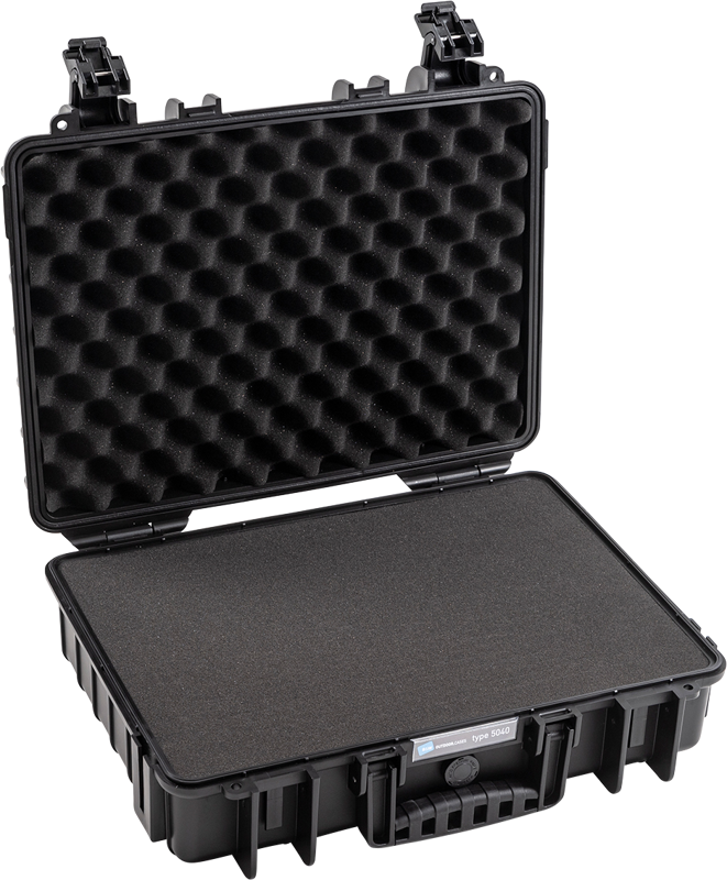 B&W International B&W Outdoor Case 5040 juoda su išpjautu putplasčiu