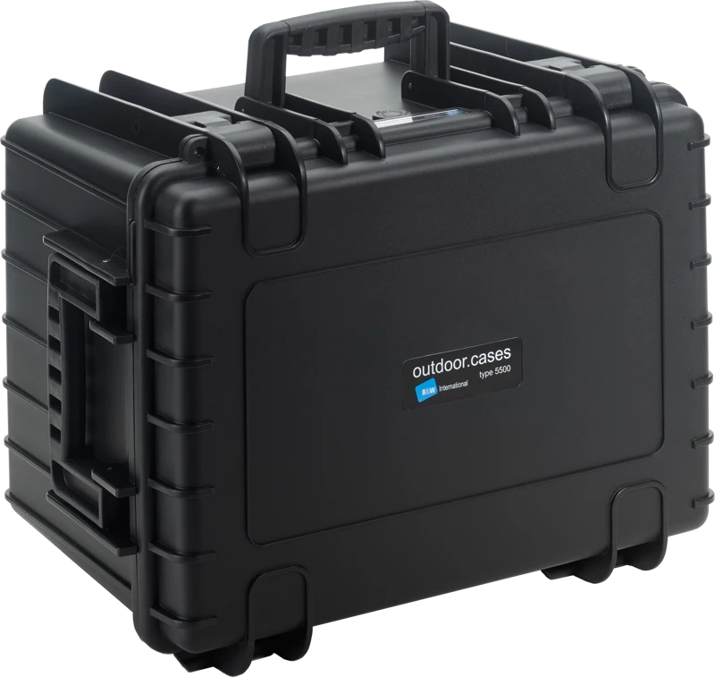 B&W Outdoor Cases Type 5500 Juoda su segregatorem