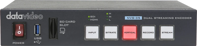Datavideo NVS-35 Dual streaming encoder with 2 bitrates