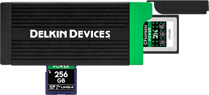 DELKIN CARDREADER CFEXPRESS TYPE B & SD UHS-II (C tipo iki C ir C tipo iki A kabeliai)