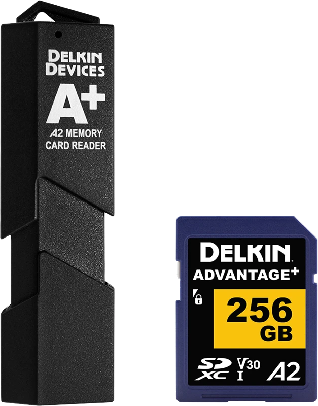 „Delkin“ kortelių skaitytuvas SD ir „MicroSD A2“ (USB 3.1)
