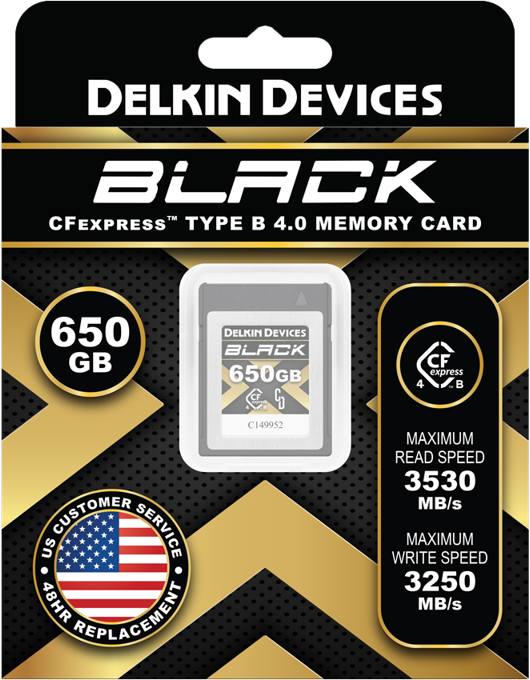 Atminties kortelė Karta Delkin Juodas CFexpress 650 GB (DCFX4B650)