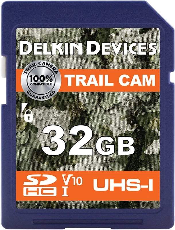 Delkin 32GB SDHC atminties kortelė su maskuojančiu dizainu
