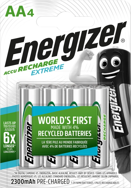 Įkraunami Elementai Energizer Extreme 2300 mAh AA HR6 1.2V 4Vnt
