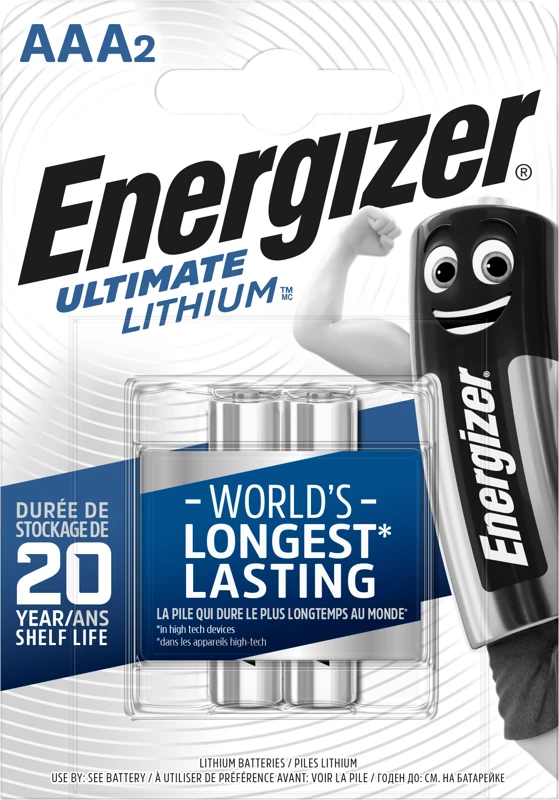 Energizer AAA Ultimate Lithium baterijos pakuotė