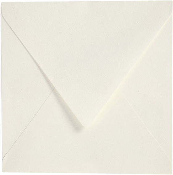 FOCUS ENVELOPE 160X160 RAW Baltas 120G 50 PCS