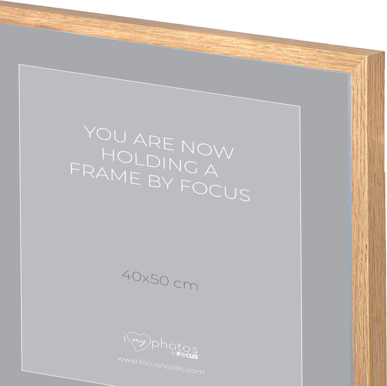 Nuotraukų rėmelis „Focus Soul“ ąžuolo fanera 50X70 Plexi