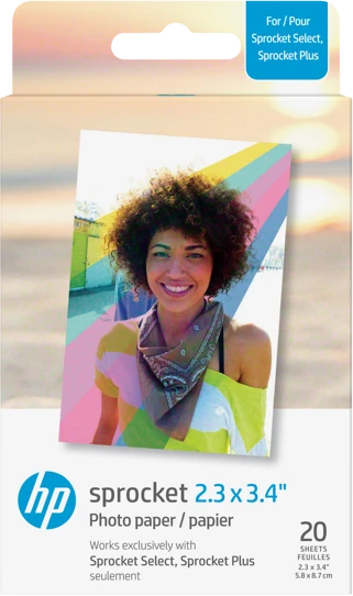 HP Sprocket 2,3x3,4'' - papier do drukarki HP SPROCKET SELECT/PLUS - 20 vnt.