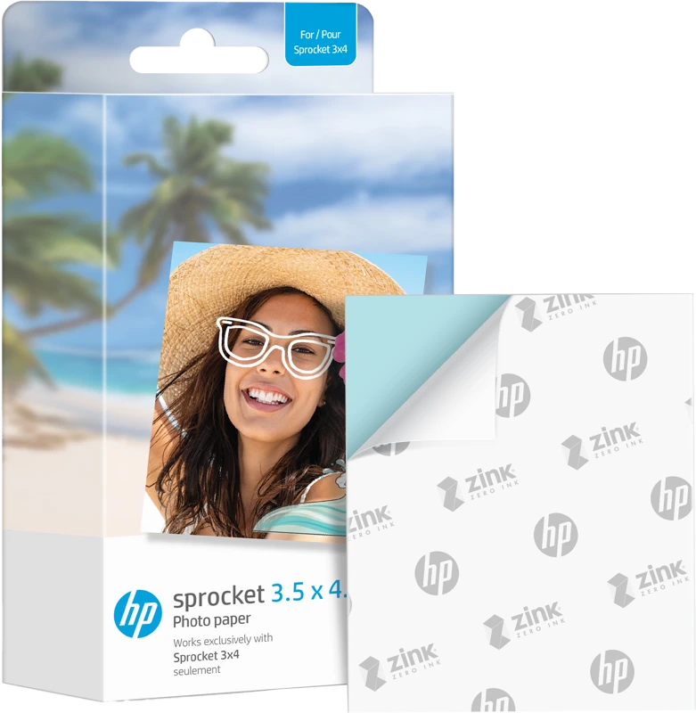 HP fotopopierius 3,5x4,25 colio, skirtas HP „Sprocket“ 3x4, 50 vnt.