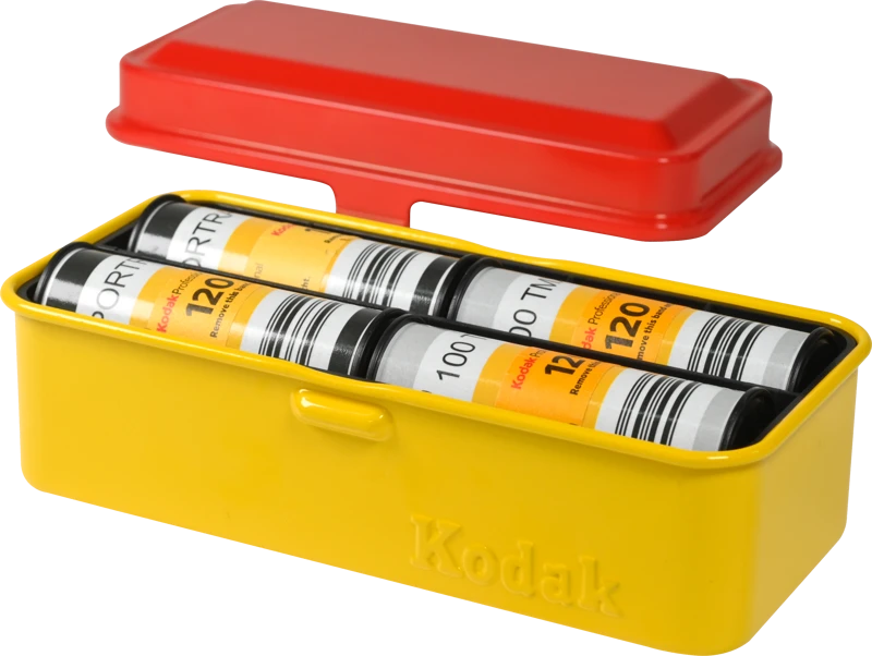 Kodak Film Case 120/135 (didelis) raudonas/geltonas