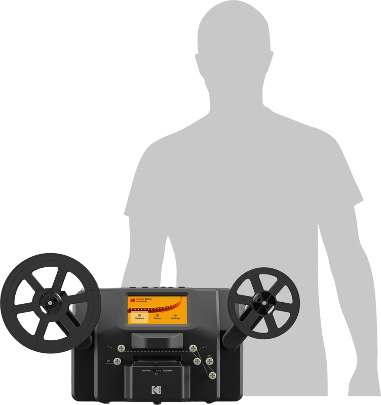 „Kodak Reels“ nepertraukiamo skenavimo juostų negatyvų skaitytuvas, 8 mm, „Super 8 mm“, 1296p